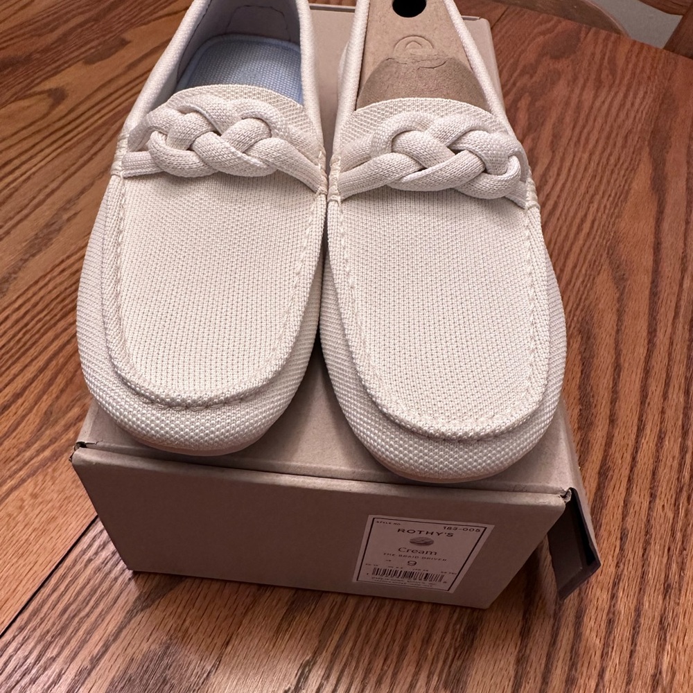 Rothy's Cream Slip-On Loafers